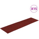  Prostirke za stepenice samoljepljive 15 kom 76x20 cm bordo crvene pravokutne | shoptok.hr