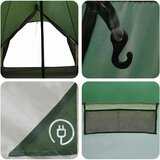  Teepee šator s krovom Zelena i Siva 600 x 600 x 347 cm | shoptok.hr
