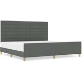  Postelja iz temno sive tkanine 200x200 cm, (22049210) | Shoptok.si