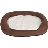  Pasja postelja Memory ovalna, rjava - D 117 x Š 72 x V 24 cm | shoptok.hr