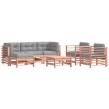 The Living Store Vrtna garnitura 7-delna z blazinami trden les douglas jelke - Vrtna Sedežna Garnitura, (21459647) | Shoptok.si
