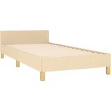  Posteljni okvir z vzglavjem krem 80x200 cm blago, (20904642) | Shoptok.si