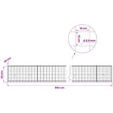  Gabion s žicom debljine 3,5 mm i mrežom 10x10 cm 950x30x50 cm | shoptok.hr