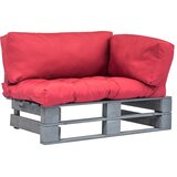  Vrtna sofa od paleta od borovine s crvenim jastucima Cijene