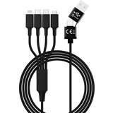 Smrter USB polnilni kabel USB-A vtič\, USB-C® vtič\, USB-C® vtič\, Apple Lightning vtič \, USB-mikro-B vtič 1.20 m črna _ELITE_C_BK, (20432720) | Shoptok.si