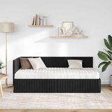  Kutni krevetni okvir s madracem 2 kom. Crna 90 x 190 cm Baršun | shoptok.hr