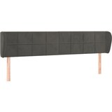 The Living Store vzglavje z ušesi temno sivo 183x23x78/88 cm žamet - vzglavje, (21418491) | Shoptok.si