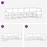  Set vanjskih sofa 6 kom. Prirodna i bež Poliester | shoptok.hr