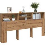 vidaXL Uzglavlje s ormarićem boja hrasta 200x19x103,5 cm drveni | shoptok.hr