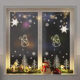 vidaXL Božična luč Snežak Silhueta 2 kosa 35 LEDs toplo bela | Shoptok.si