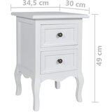  Noćni ormarići s 2 ladice 4 kom MDF bijeli | shoptok.hr