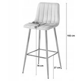  POZZA stolac - crni baršun / kromirane noge x 3 | shoptok.hr
