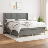  Okvir kreveta s oprugama i madrac svjetlosivi 180x200cm tkanina | shoptok.hr
