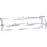  Stalak za ručnike bijeli 95 x 25 x 22 cm željezni | shoptok.hr