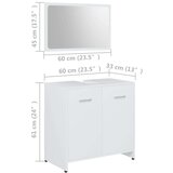  Kopalniško pohištvo 3 kosi bele barve iverna plošča, (20798065) | Shoptok.si