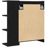  Kupaonski ormar s ogledalom Crni hrast 62,5 x 20,5 x 64 cm | Eponuda.com