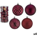  Set božićnih kuglica Vijoličasta 8 cm PVC (4 kom.) | shoptok.hr