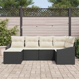  Vrtni set za objed s jastukom s pohranom 6 pcs Crna i Krema | shoptok.hr