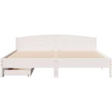vidaXL Okvir kreveta bez madraca bijeli 200x200 cm od masivne borovine | shoptok.hr