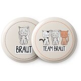 Spielehelden Značke mačić Djevojčino zbogom slobode 12 bedževa 5,6 cm ekstra velikih Poklon za djevojački oproštaj od slobode Spielehelden Značke mačić Djevojčino zbogom slobode 12 bedževa 5,6 cm ekstra velikih Poklon za djevojački oproštaj od slobode Slike