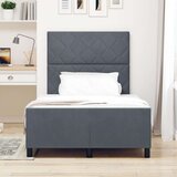 vidaXL Postelja Temno Siva 120x200 cm Velur | Shoptok.si