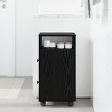 vidaXL Ozka omara za kopalnico Črni hrast Inženirski les 33 x 23 x 65 cm | Shoptok.si