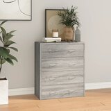 vidaXL Komoda s 4 predali 60x30,5x71 cm siva sonoma Cene
