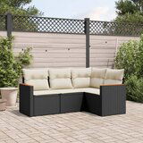 vidaXL 4-dijelni set vrtnih sofa od poliratana s jastucima crni | shoptok.hr