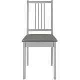 vidaXL Jedilni stoli z blazinami 4 kosi trden les sivi | Shoptok.si
