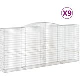  Lučne gabionske košare 9 kom 400x50x180/200cm pocinčano željezo | shoptok.hr