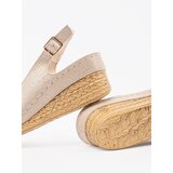GOODIN Light beige wedge sandals with buckle | ePonuda.com