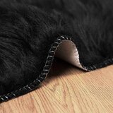  Lažni Ovčji Tepih Crna 200 x 280 cm Poliester | shoptok.hr