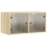  Zidni ormarić sa staklenim vratima boja hrasta 68,5x37x35 cm | shoptok.hr