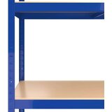 Police Regal s policami 5-nadstropni 3 kosi modro jeklo in inž. les - - modra - 37.83 - 90 x 90 x 180 cm - 2025-vidaXL-Uvoz_2 | Shoptok.si