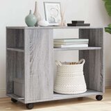 vidaXL Bočni stolić s kotačima boja hrasta sonome 70x35x60 cm drveni | shoptok.hr