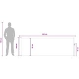  Zložljivo stransko senčilo Taupe 300 x 100 cm Poliester, (5000247943) | Shoptok.si