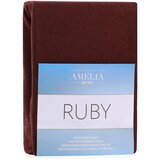 AmeliaHome Plahta s gumom Ruby 220-240x220 cm, smeđa | shoptok.hr