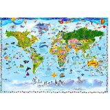  Samoljepljiva foto tapeta - World Map for Kids 98x70 | shoptok.hr