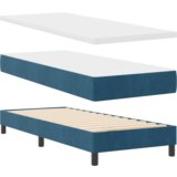  Krevet s Odbojnikom i Madracem Tamnoplavi 80x200 cm Baršun | shoptok.hr