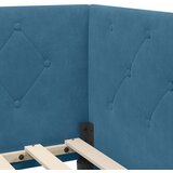  Kutni okvir kreveta Plava 90 x 190 cm Baršun | shoptok.hr