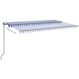 Tenda na ručno uvlačenje LED 500 x 350 cm plavo-bijela | shoptok.hr