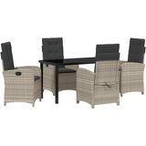  Vrtni set za objed 5 kom. Svijetlo siva poliratan | shoptok.hr