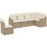  6-dijelni set vrtnih sofa s jastucima bež od poliratana | shoptok.hr