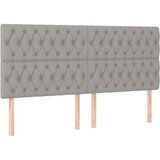  Box spring postelja z vzmetnico svetlo siva 200x200 cm blago, (20726813) | Shoptok.si