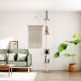 vidaXL Penjalica za mačke od poda do stropa svjetlosiva 250 5-276 5 cm | shoptok.hr
