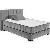 MID.YOU POSTELJA Z VZMETNICO 140 cm x 200 cm , tekstil, leseni material antracit | Shoptok.si