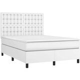  S oprugama i madracem bijeli 140x190 cm od umjetne kože | shoptok.hr