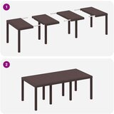  9-delna vrtna jedilna garnitura Rjava Poly Rattan, (22089808) | Shoptok.si