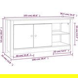 TV omarica 103x36,5x52 cm trdna borovina, (20730257) | Shoptok.si