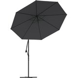  Konzolni vrtni suncobran LED s čeličnim stupom 300 cm crni | Eponuda.ba